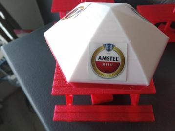 AMSTEL picknick tafel + Parasol + bierpullen + kratje beschikbaar voor biedingen