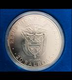 Panama 20 Balboas Zilveren Munt, Ophalen of Verzenden, Midden-Amerika, Losse munt, Zilver