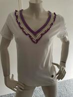 Delousion shirt met roesjes maat s, Ophalen of Verzenden, Wit, Zo goed als nieuw, Maat 36 (S)