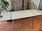 Vintage uitklapbare formica tafel, Huis en Inrichting, Tafels | Eettafels, Gebruikt, 100 tot 150 cm, Rechthoekig, 50 tot 100 cm