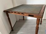 Antieke Nogium Bridgetafel met Vilten Blad uit 1933, Ophalen of Verzenden