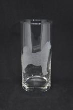 Shiba Inu Silhouette - Gegraveerd Glas, Verzamelen, Ophalen of Verzenden, Nieuw, Frisdrankglas