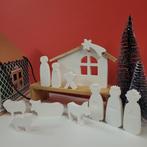 Handgemaakte Kerststal met Kartonnen Huis, Ophalen of Verzenden