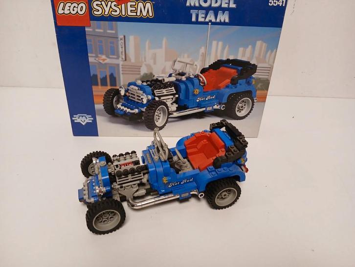 Lego model team 5541 Hot Rod blue fury met doos 90% compleet, Kinderen en Baby's, Speelgoed | Duplo en Lego, Gebruikt, Ophalen of Verzenden