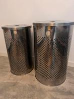 Set van 2 metalen wasmanden, Ophalen, Overige materialen, Mand, Rond