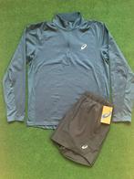 Asics icon running short & shirt blue, Ophalen of Verzenden, Nieuw, Blauw