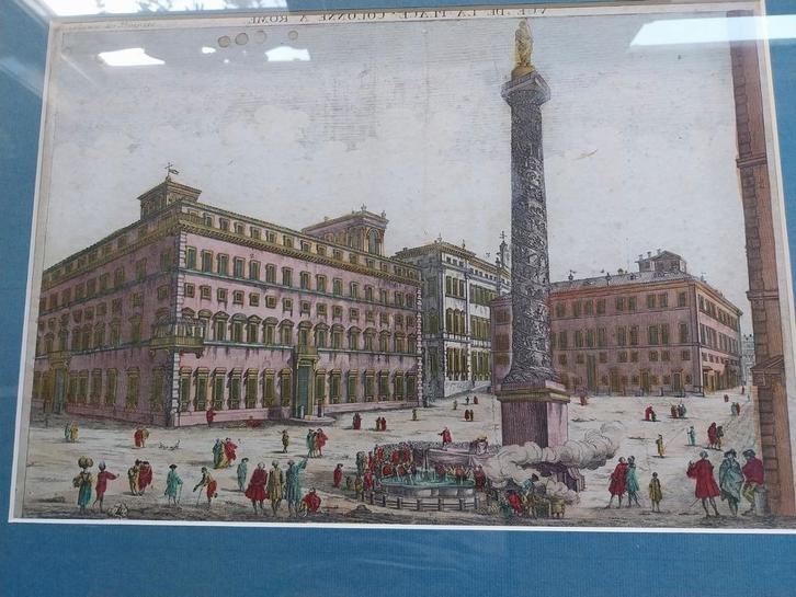 optica prent gravure  1780 rome, Antiek en Kunst, Kunst | Etsen en Gravures, Ophalen of Verzenden