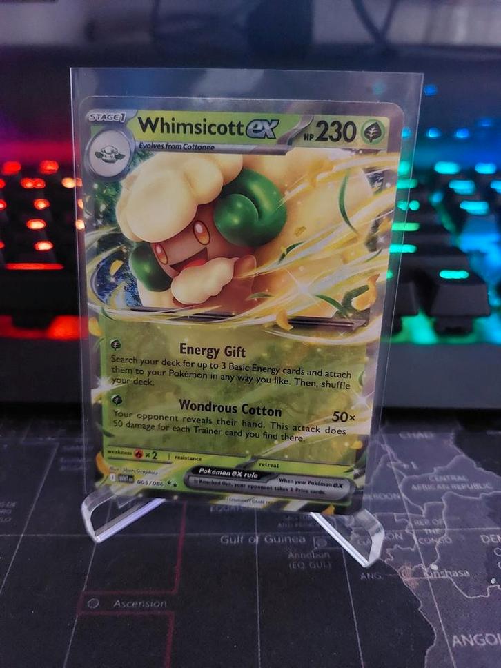Pokemon White Flare Whimsixott EX, Hobby en Vrije tijd, Verzamelkaartspellen | Pokémon, Zo goed als nieuw, Losse kaart, Foil, Ophalen of Verzenden