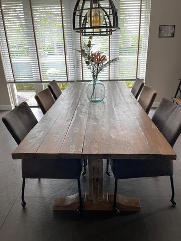 Mooi grote teakhouten eettafel 2,40 meter TOP!!! beschikbaar voor biedingen