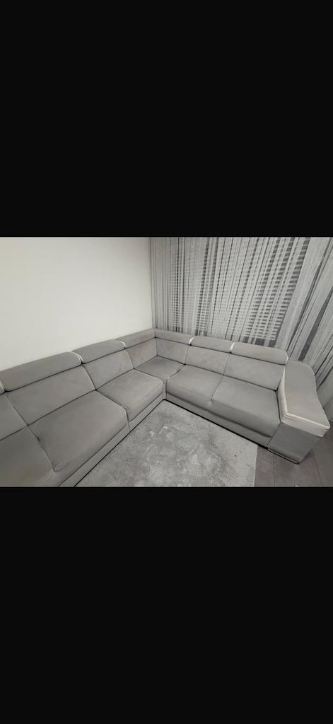 Hoek bank lichtgrijs zsm weg! BIEDEN!!, Hoekbank, Tweepersoons, Ophalen of Verzenden, Zo goed als nieuw