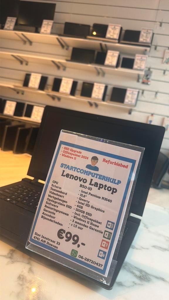 Laptops vanaf €99,- incl Garantie,OfficePakket,Windows 11, Computers en Software, Windows Laptops, SSD, 2 tot 3 Ghz, Ophalen of Verzenden