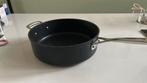 Le creuset les forgees hapjespan, Huis en Inrichting, Keuken | Potten en Pannen, Ophalen of Verzenden, Gebruikt, Aluminium, Koekenpan of Braadpan
