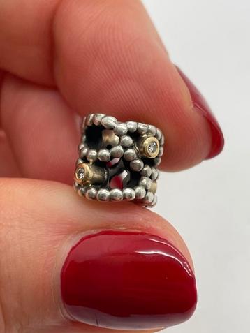 Z875 Pandora bolletjes diamant bedel met 14K beschikbaar voor biedingen