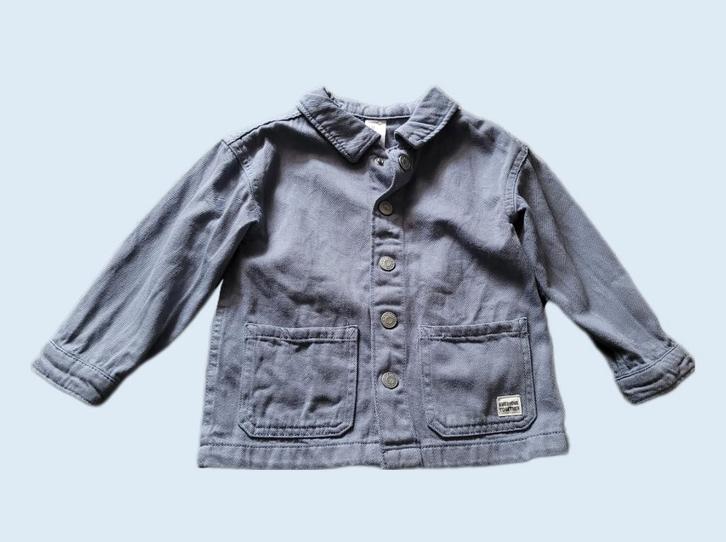 H&M blauw spijkerjasje maat 86 ~ MP3003, Kinderen en Baby's, Babykleding | Maat 86, Zo goed als nieuw, Jongetje, Jasje, Ophalen of Verzenden