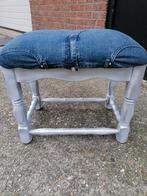 Unieke Jeans Kruk / Voetenbank, Ophalen, Gebruikt, Stof, Rechthoekig