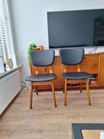 Stoelen jaren 60, Vijf, Zes of meer stoelen, Gebruikt, Hout, Zwart