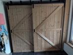 Steigerhouten Schuifdeuren - Barn Doors,dubbel systeem 250cm, Doe-het-zelf en Verbouw, Deuren en Horren, Ophalen, Binnendeur, Zo goed als nieuw