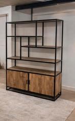 Moderne boekenkast met deuren en planken, Huis en Inrichting, Kasten | Boekenkasten, Ophalen, 100 tot 150 cm, Zo goed als nieuw