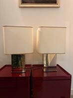 2 vintage hollywood Regency lampen, Huis en Inrichting, Lampen | Tafellampen, Ophalen of Verzenden, Zo goed als nieuw, Metaal