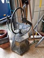 Vintage Zonnewijzer op Sokkel - 90cm Hoog, Ophalen, Gebruikt, Beton, Overige typen
