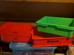 Lego Opbergbakken 2 Vintage en Dacta 2 stuks rood en groen, Ophalen of Verzenden, Gebruikt, Losse stenen, Lego