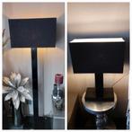 Set: staande lamp en tafellamp. Zwart. Zgan., Huis en Inrichting, Lampen | Vloerlampen, Ophalen, Zo goed als nieuw, Metaal, Modern