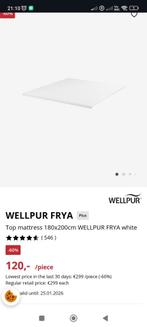 Nieuwe Wellpur Frya topmatras 180x200, Huis en Inrichting, Ophalen of Verzenden, Matras, 180 cm, 200 cm