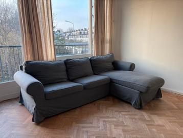 Ikea Ektorp 3-zitsbank met chaise longue, Hakebo donkergrijs - afbeelding 1
