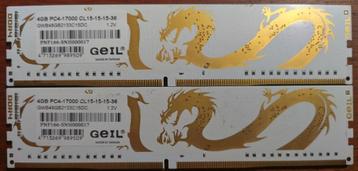 8GB DDR4 2x 4GB PC4 17000 2133MHz GeIL Desktop 1527 beschikbaar voor biedingen