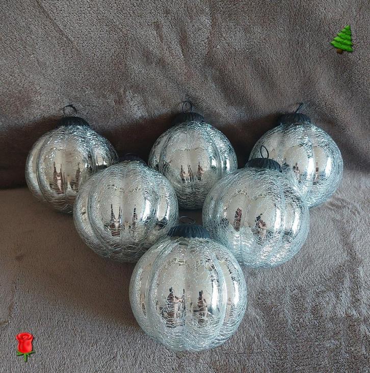 6 Grote pompoen heksenballen omtrek 33,5 cm, Diversen, Kerst, Gebruikt, Ophalen of Verzenden