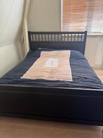 IKEA bed 200x160cm met nieuwe matrassen, Huis en Inrichting, Ophalen, Gebruikt, Zwart, Tweepersoons