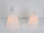 set van 2 vintage ilu di vetro teepee lamp melk glas 1980, N, Ophalen of Verzenden, Minder dan 50 cm, N