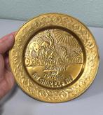 decoratieve messing schaal wand-bord kamelen Tunesië bedankt, Antiek en Kunst, Ophalen of Verzenden