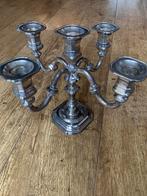 Zware 5-armige kandelaar KERSTKADO?, Antiek en Kunst, Ophalen, Zilver