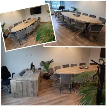 Vergadertafel bureau steigerhout op maat/model gemaakt NIEUW beschikbaar voor biedingen