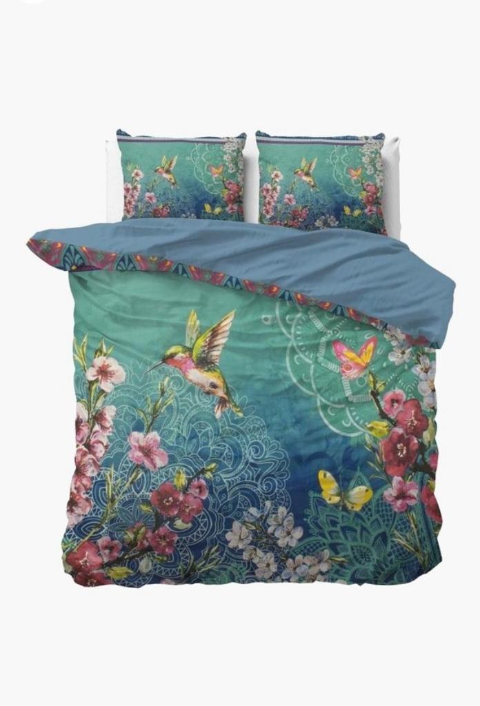 Dekbedovertrek 200 x 220, Huis en Inrichting, Slaapkamer | Beddengoed, Zo goed als nieuw, Dekbedovertrek, Tweepersoons, Blauw