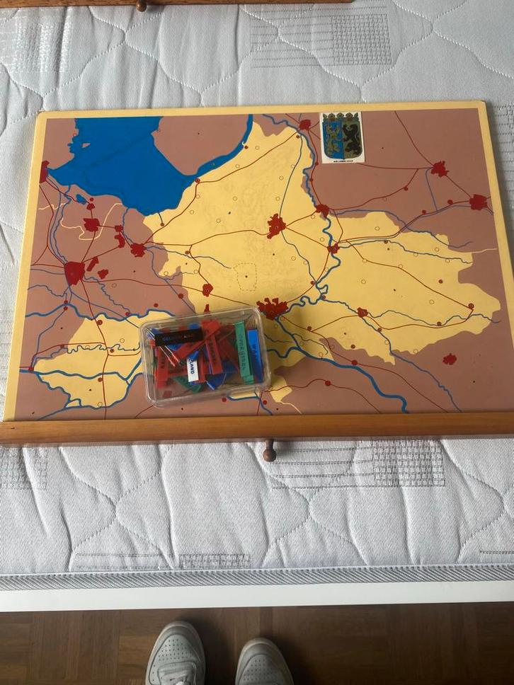 Vintage Montessori  Topo kist Nederland., Antiek en Kunst, Antiek | Schoolplaten, Aardrijkskunde, Ophalen
