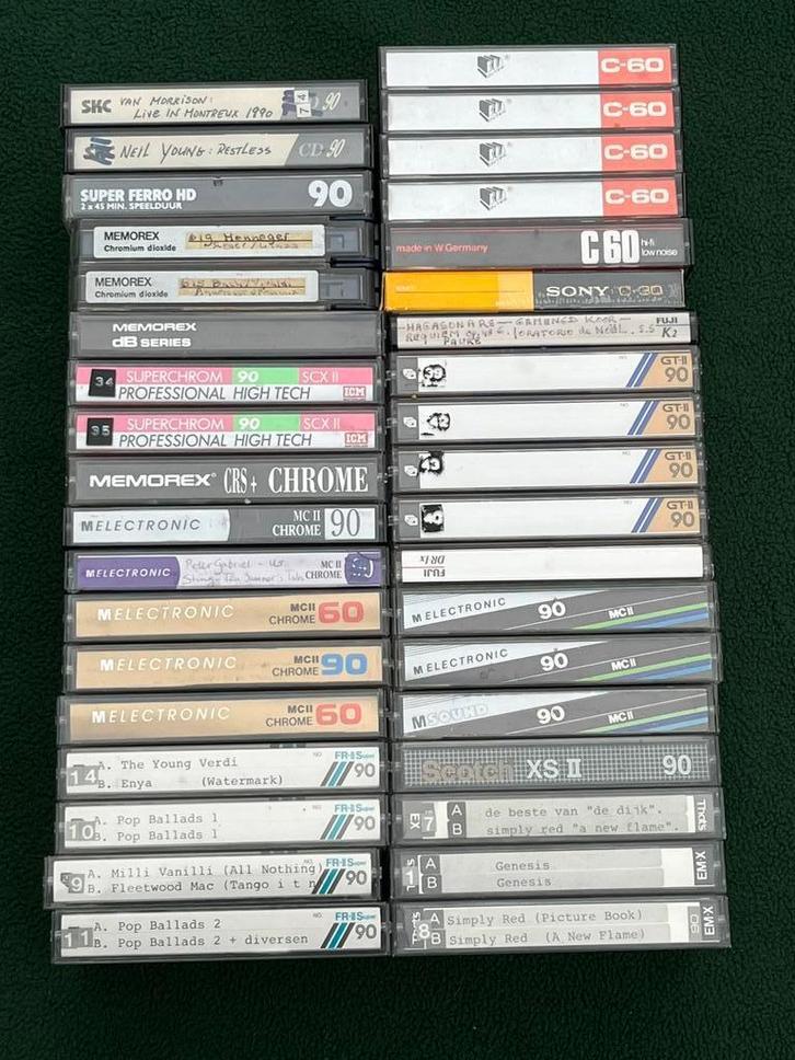 37 bijzondere en zeldzame gebruikte cassettes, Cd's en Dvd's, Cassettebandjes, Zo goed als nieuw, Overige genres, 2 t/m 25 bandjes