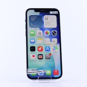 iPhone 12 128GB Blauw Batterijconditie 78% beschikbaar voor biedingen