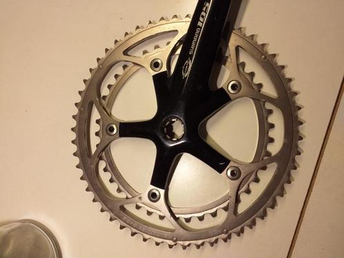 Shimano 105, zwart, crankset  en achterderailleur, Fietsen en Brommers, Fietsonderdelen, Zo goed als nieuw, Racefiets, Crankstel of Pedalen