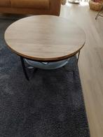 SALONTAFEL MANGO HOUT MET STAAL NIEUW, Ophalen, 50 tot 100 cm, Rond, 50 tot 100 cm