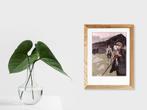 Originele jugendstil prent Op jacht, Gebruikt, -, Verzenden, -