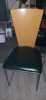 4  Vintage Harvink zino eetkamerstoelen, Huis en Inrichting, Stoelen, Ophalen, Gebruikt, Zwart, Leer