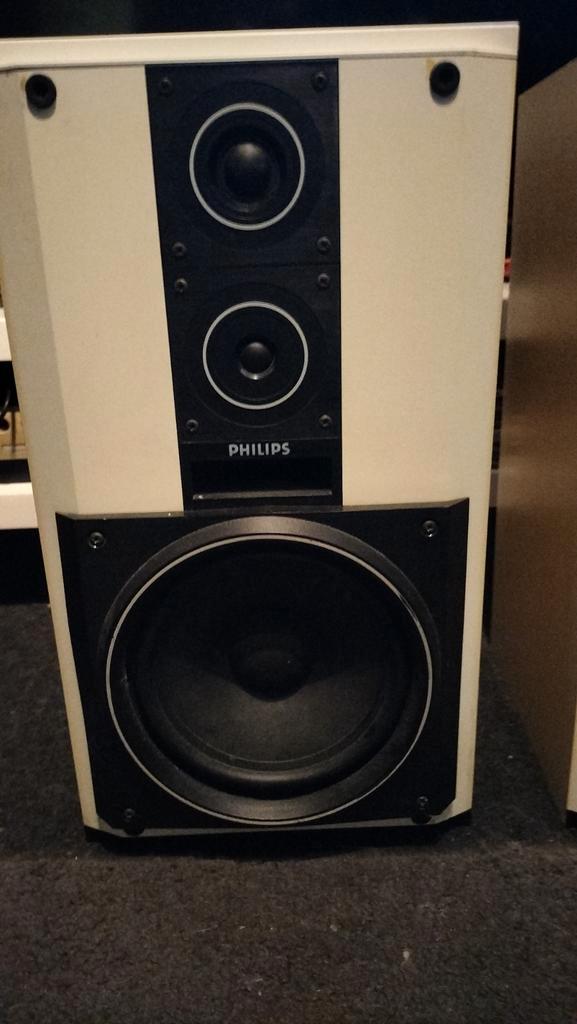 Philips FP 563 Speakers - Vintage Geluid!, Audio, Tv en Foto, Luidsprekers, Gebruikt, Front, Rear of Stereo speakers, 60 tot 120 watt