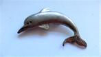 Grote vintage broche dolfijn, Ophalen, Zo goed als nieuw, Zilver, Overige materialen