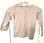 H&M beige knoopjes longsleeve shirt met lange mouwen 80 86, Kinderen en Baby's, Babykleding | Maat 80, Jongetje of Meisje, H&M