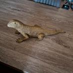 Bronzen dierenbeeld - Hagedis, Tuin en Terras, Tuinbeelden, Ophalen, Zo goed als nieuw, Metaal, Dierenbeeld