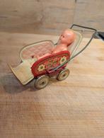 Blikken speelgoed kinderwagen, treintje en vogel, Antiek en Kunst, Antiek | Speelgoed, Ophalen of Verzenden