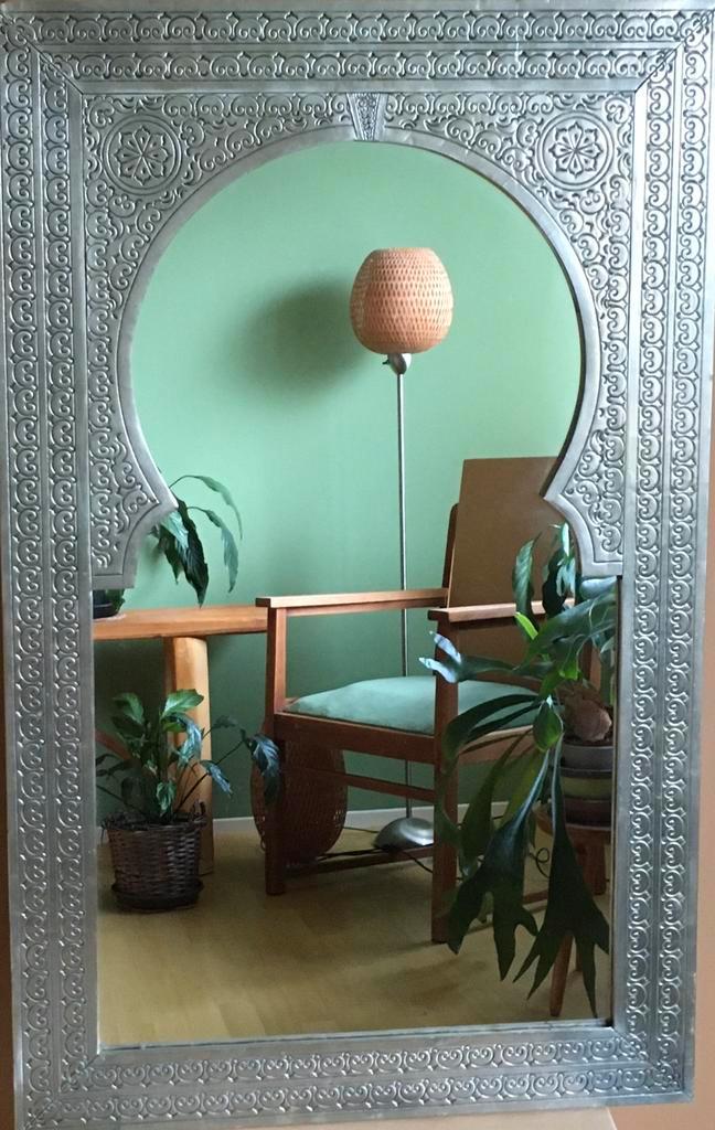 Grote Oosterse spiegel. Rechthoekig 50x80 cm., Huis en Inrichting, Woonaccessoires | Spiegels, Zo goed als nieuw, Minder dan 100 cm
