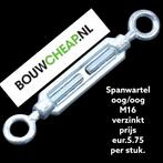 Spanschroef oog/oog M16 verzinkt., Ophalen of Verzenden, Nieuw